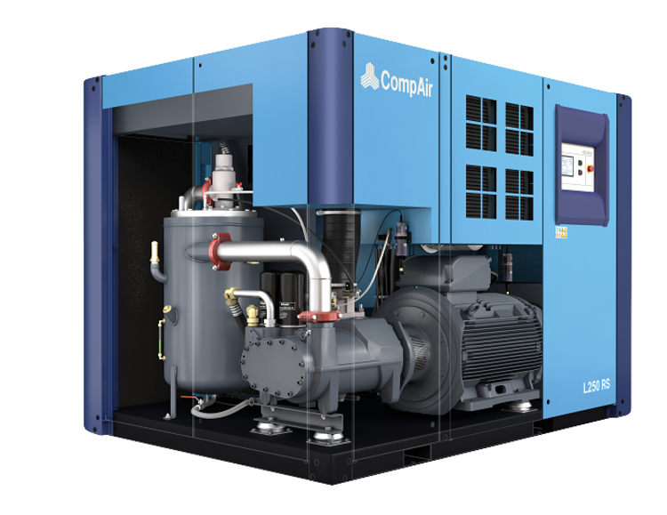 Schraubenkompressor L200 geöffnet Schraubenkompressor L200 geöffnet