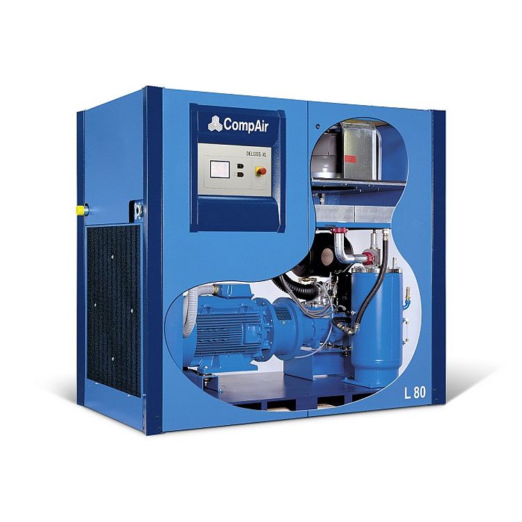 Schraubenkompressor L80 geöffnet Schraubenkompressor L80 geöffnet